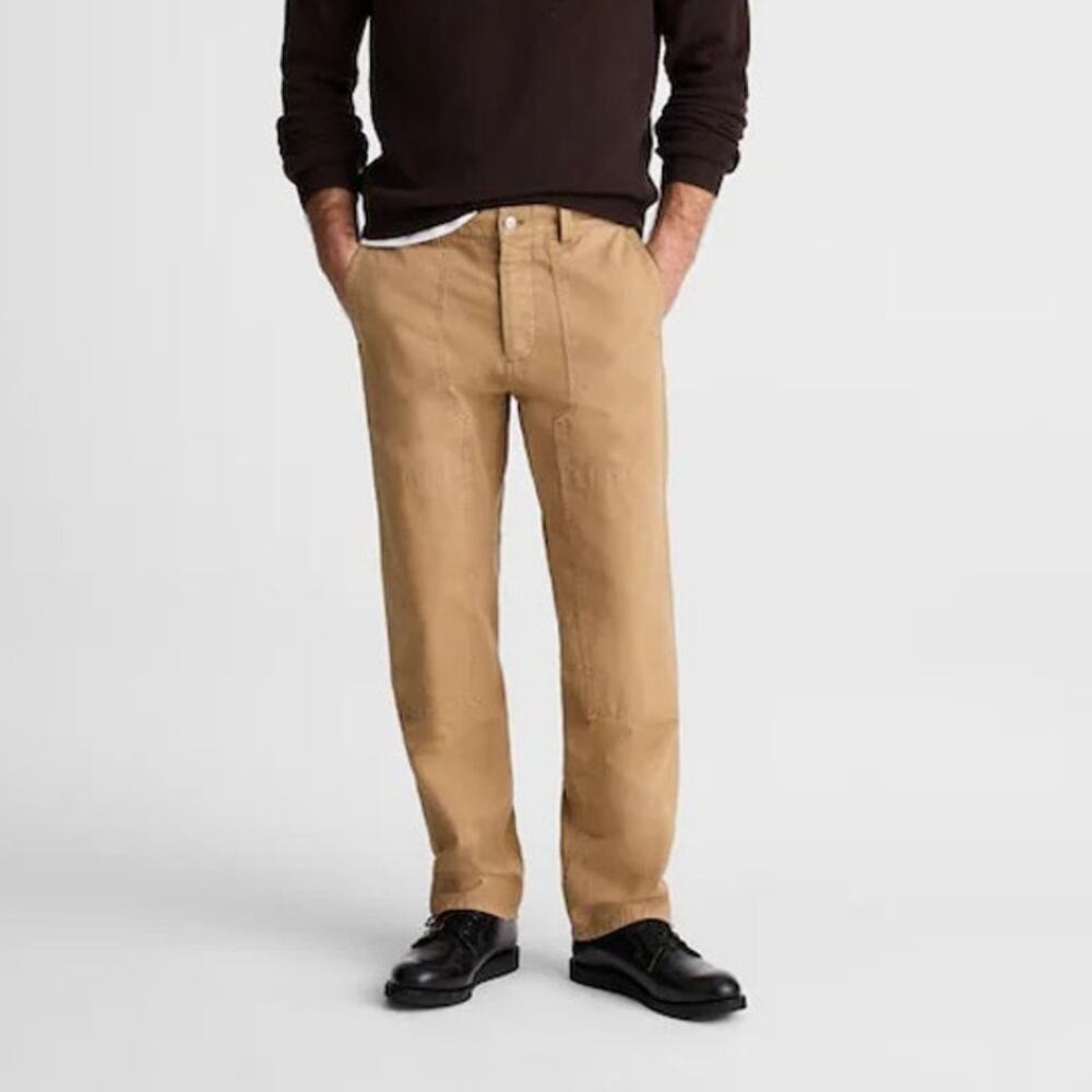 Madewell Men's Relaxed Straight Workwear Pants Maple Seed Size 38x32 NWT